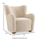 Haworth Curved Borg Accent Chair