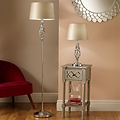 Jenna Silver Metal Twist Detail Table Lamp for Living room or bedroom