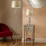 Jenna Silver Metal Twist Detail Table Lamp for Living room or bedroom
