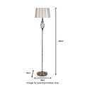 Jenna Antique Brass Metal Twist Detail Floor Lamp from Roseland Furniture