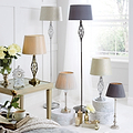Jenna Antique Brass Metal Twist Detail Floor Lamp