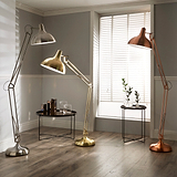 Alonzo Brass Task Floor Lamp for living room