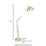Alonzo Brass Task Floor Lamp from Roseland Furniture