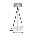 Rabanne Antique Wood Slat Tripod Floor Lamp from Roseland