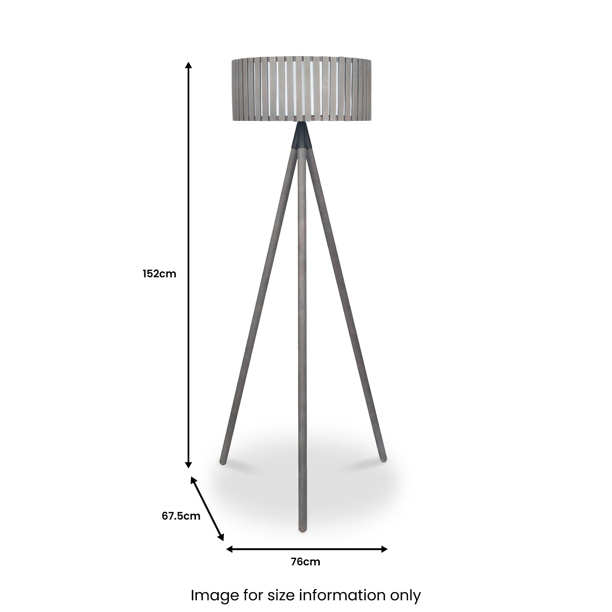 Rabanne Antique Wood Slat Tripod Floor Lamp from Roseland