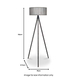Rabanne Antique Wood Slat Tripod Floor Lamp from Roseland