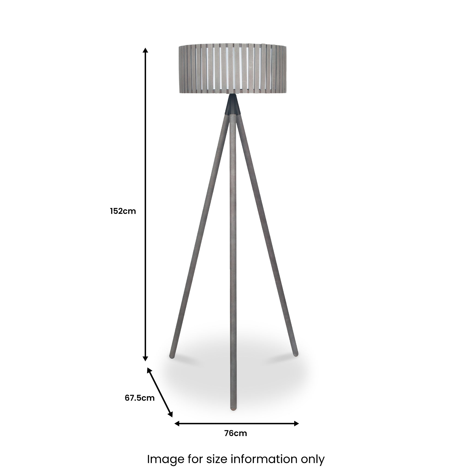 Rabanne Antique Wood Slat Tripod Floor Lamp from Roseland