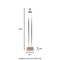 Langston Satin Brass Metal 4 Post Floor Lamp from Roseland Furniture