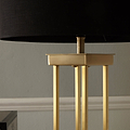 Langston Satin Brass Metal 4 Post Floor Lamp for living room