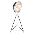 Elstree Black and Silver Metal Tripod Floor Lamp from Roseland Furniture