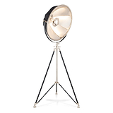 Elstree Black and Silver Metal Tripod Floor Lamp from Roseland Furniture