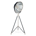 Elstree Black and Silver Metal Tripod Floor Lamp from Roseland Furniture