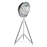 Elstree Black and Silver Metal Tripod Floor Lamp from Roseland Furniture