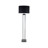 Langston Matt Black Metal Four Post Floor Lamp from Roseland Furniture