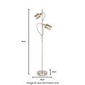 Aaron Antique Brass Metal Task Floor Lamp from Roseland Furniture