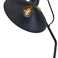 Canton Matt Black and Brass Metal Cone Floor Lamp