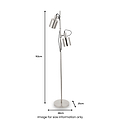 Aaron Brushed Chrome Metal Task Floor Lamp
