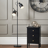 Aaron Black Metal Task Floor Lamp for living room