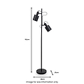 Aaron Black Metal Task Floor Lamp