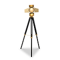 Hereford Gold and Black Tripod Floor Lamp from Roseland Furniture