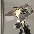 Hereford Silver and Black Tripod Floor Lamp