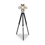 Hereford Silver and Black Tripod Floor Lamp from Roseland Furniture