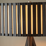 Rabanne Slatted Black Wood Tripod Floor Lamp
