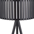 Rabanne Slatted Black Wood Tripod Floor Lamp