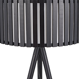 Rabanne Slatted Black Wood Tripod Floor Lamp