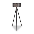 Rabanne Slatted Black Wood Tripod Floor Lamp from Roseland Furniture