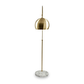 Feliciani Brushed Brass Metal and White Marble Floor Lamp