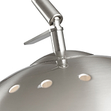 Feliciani Brushed Silver Metal and White Marble Floor Lamp