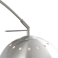 Feliciani Brushed Silver Metal and White Marble Floor Lamp