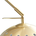 Feliciani Brushed Brass Metal and White Marble Floor Lamp