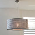 Patpong 50cm Grey Jute Easy Fit Pendant for living room