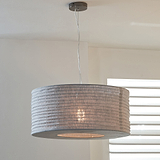 Patpong 50cm Grey Jute Easy Fit Pendant for living room