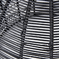 Caswell Black Rattan Coche Pendant