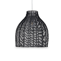 Caswell Black Rattan Coche Pendant from Roseland Furniture
