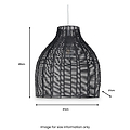Caswell Black Rattan Coche Pendant