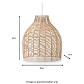 Caswell Natural Rattan Coche Pendant