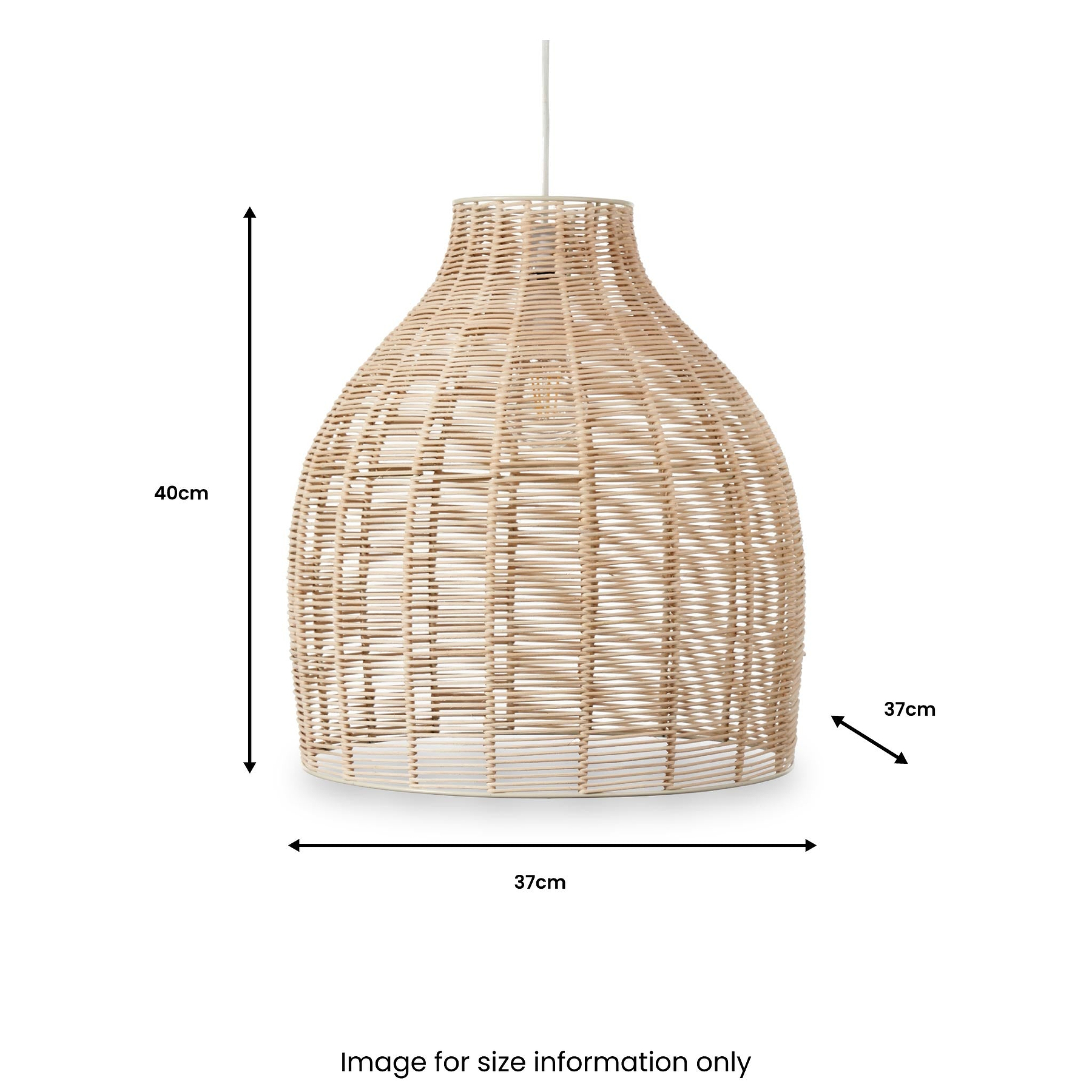 Caswell Natural Rattan Coche Pendant