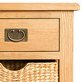 Surrey Oak Console Table with Baskets by Roseland Furniture
