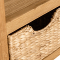 Surrey Oak Corner TV Stand with Baskets by Roseland Furniture
