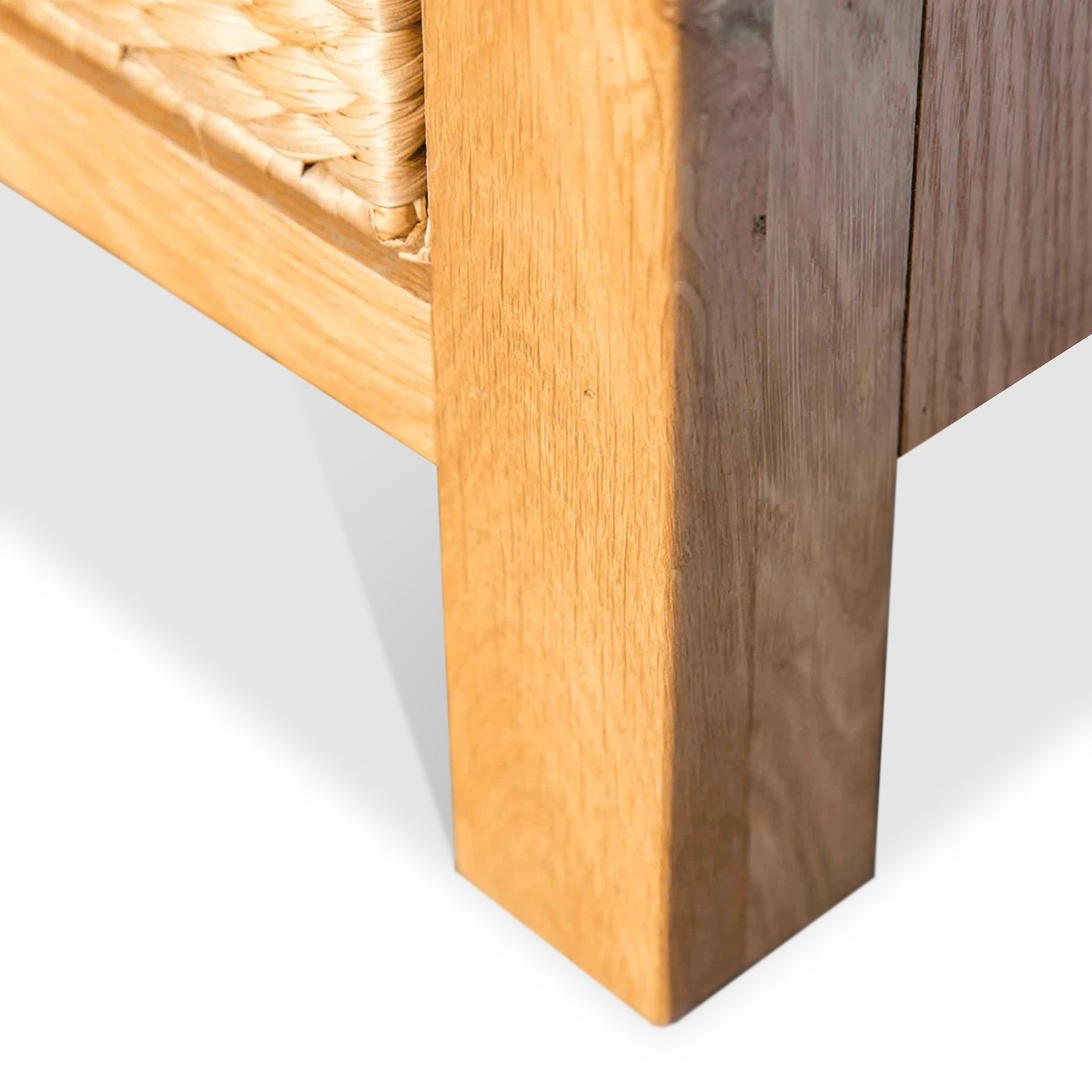Surrey Oak Corner TV Stand with Baskets by Roseland Furniture