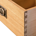 Surrey Slim Oak Bedside Table from Roseland Furniture