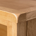 Surrey Oak Corner TV Stand with Baskets by Roseland Furniture