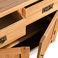 Surrey Oak Mini Sideboard - Close up of Inside Cupboard