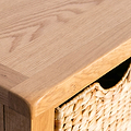 Surrey Oak Coffee Table with Baskets by Roseland Furniture