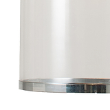 Cloche Clear Glass and Silver Pendant