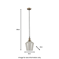 Emmanuelle Antique Brass Metal and Clear Glass Pendant for living room